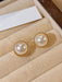 Set de 6pcs de aretes de perla con diseño de ojo de gato con superficie lisa - Quierox - Tienda Online
