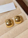 Set de 6pcs de aretes de perla con diseño de ojo de gato con superficie lisa - Quierox - Tienda Online