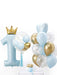 Set de corona y pompones para cumpleaños de 1 año, globos de aluminio con forma de corona - Quierox - Tienda Online