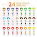 Set de pinturas acrílicas Fantastory de 12 ml y 24 colores con 3 pinceles - Quierox - Tienda Online