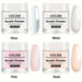 Set de Polvo para Uñas Acrílicas GELHR - 4 Colores (Transparente, Rosa, Blanco, Nude) - Quierox - Tienda Online