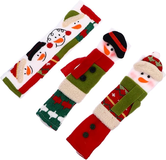 Set navideño de 3 protectores decorativos para pomo de refrigerador - Quierox - Tienda Online