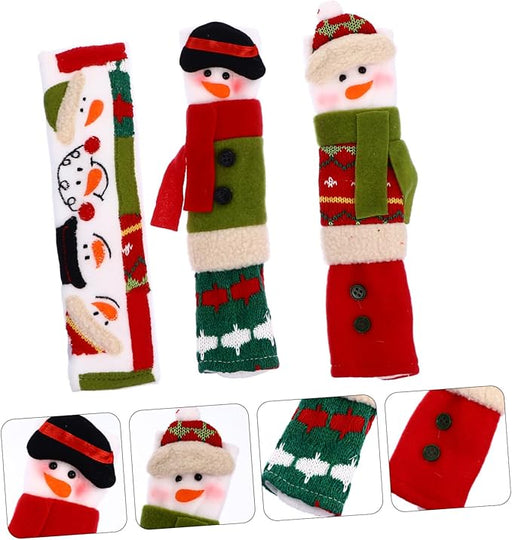 Set navideño de 3 protectores decorativos para pomo de refrigerador - Quierox - Tienda Online