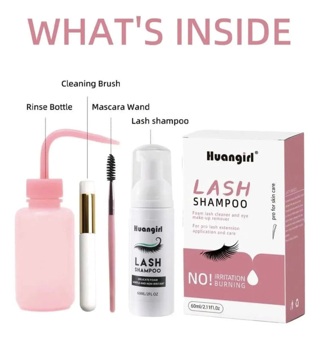 Shampoo Para Pestañas + Dispensador Agua + Cepillo - Quierox - Tienda Online