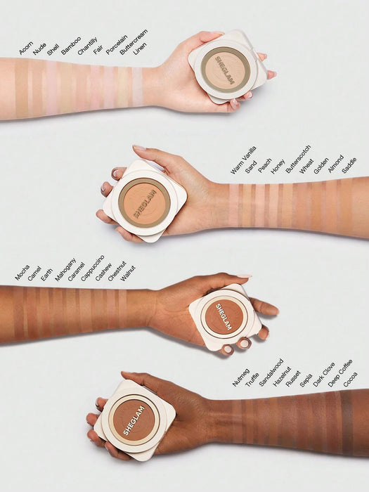 SHEGLAM Base de maquillaje en polvo de alta cobertura Skin - Focus - Quierox - Tienda Online