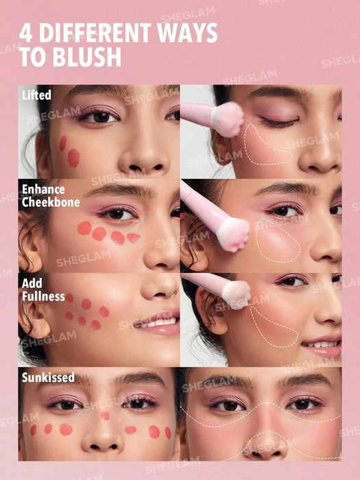 SHEGLAM Brocha SintéTica Para Rubor LíQuido Color Bloom, Con DiseñO De Kitty Paw - Quierox - Tienda Online