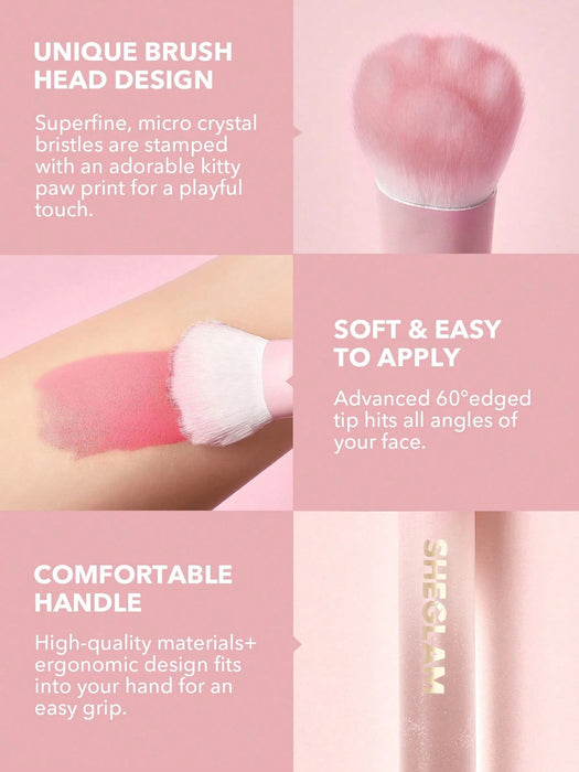 SHEGLAM Brocha SintéTica Para Rubor LíQuido Color Bloom, Con DiseñO De Kitty Paw - Quierox - Tienda Online