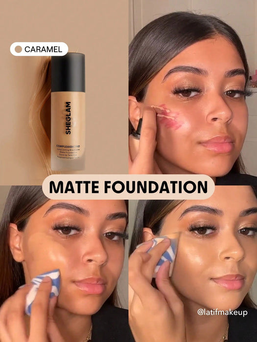 SHEGLAM Complexion Pro Base de maquillaje mate transpirable de larga duración - Quierox - Tienda Online