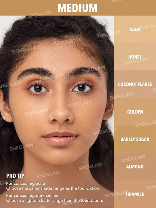 SHEGLAM Corrector de cobertura total de 12 horas - Corrector líquido mate almendra - Quierox - Tienda Online