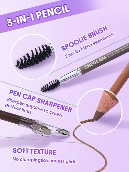 SHEGLAM Fluff Line Lápiz de cejas - Chocolate, Pintura Facial - Quierox - Tienda Online