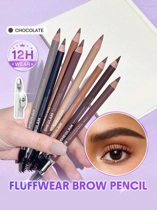 SHEGLAM Fluff Line Lápiz de cejas - Chocolate, Pintura Facial - Quierox - Tienda Online