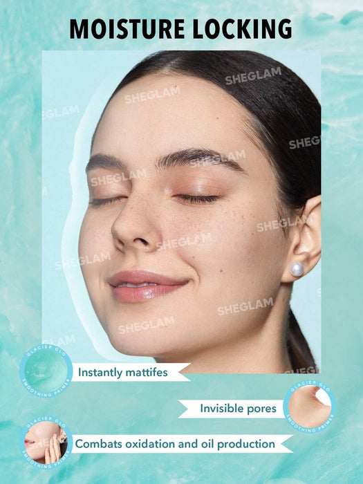 SHEGLAM Glacier Glo Smoothing Primer Hidratante de larga duración Prebase facial hidratante Control de grasa - Quierox - Tienda Online