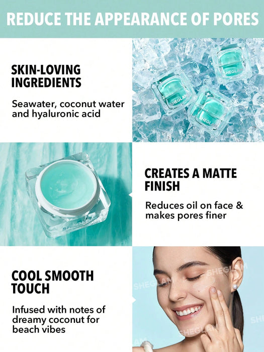 SHEGLAM Glacier Glo Smoothing Primer Hidratante de larga duración Prebase facial hidratante Control de grasa - Quierox - Tienda Online
