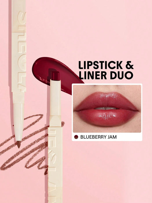 SHEGLAM Glam 101 Labial y Delineador Transparente con Color - Blueberry Jam - Quierox - Tienda Online