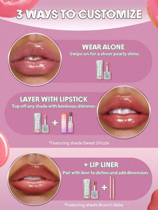 SHEGLAM Glass Lock Air Brillo Labial-Sepia Kiss - Quierox - Tienda Online