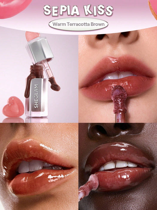 SHEGLAM Glass Lock Air Brillo Labial-Sepia Kiss - Quierox - Tienda Online