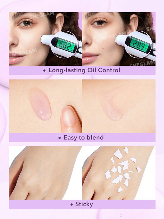 SHEGLAM Good Grip Hydrating Primer - Blueberry + Aha Primer Gel Suaviza las líneas finas Prebase facial sin aceite ni silicona - Quierox - Tienda Online