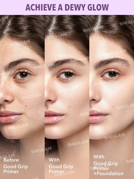 SHEGLAM Good Grip Hydrating Primer - Blueberry + Aha Primer Gel Suaviza las líneas finas Prebase facial sin aceite ni silicona - Quierox - Tienda Online