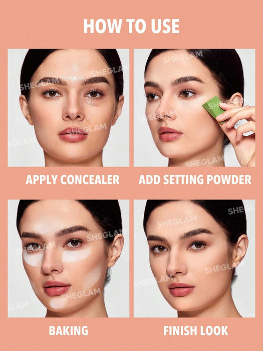 SHEGLAM Insta - Ready Face & Under Eye Setting Powder Duo - Smooth Sand 2 en 1 - Quierox - Tienda Online