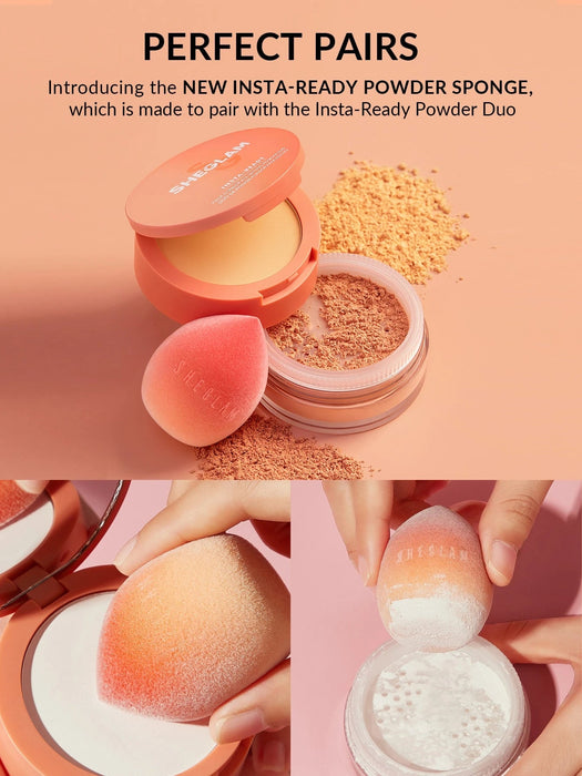 SHEGLAM Insta - Ready Face & Under Eye Setting Powder Duo - Smooth Sand 2 en 1 - Quierox - Tienda Online