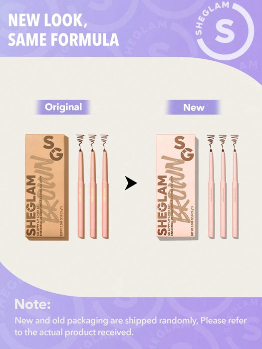 SHEGLAM Juego de 3 delineadores de labios So Lippy-Espresso Kisses - Quierox - Tienda Online