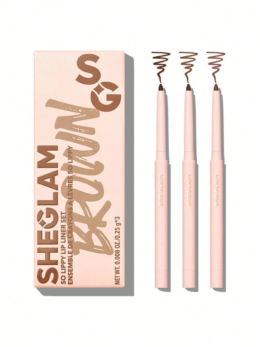 SHEGLAM Juego de 3 delineadores de labios So Lippy-Espresso Kisses - Quierox - Tienda Online