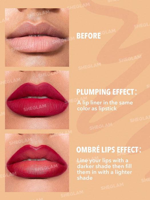 SHEGLAM Juego de 3 delineadores de labios So Lippy-Espresso Kisses - Quierox - Tienda Online
