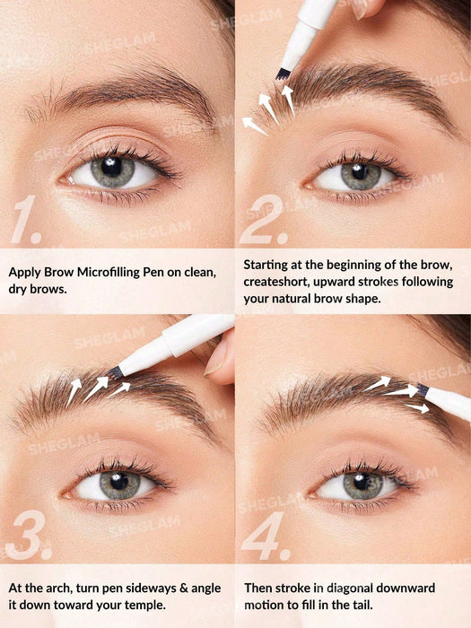 SHEGLAM Lápiz líquido para cejas Feather Better, resistente a las manchas - Quierox - Tienda Online