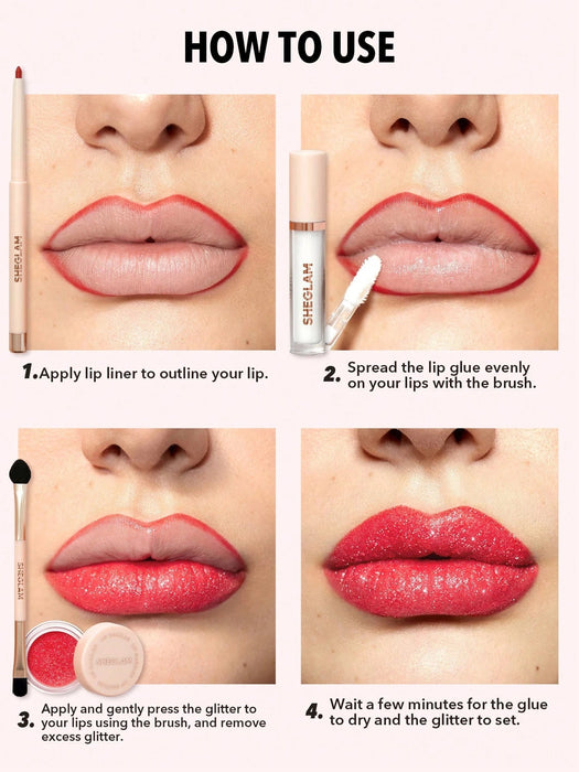 SHEGLAM Lip Dazzler Kit de brillo labia - Debutante, brillo labial de larga duración - Quierox - Tienda Online
