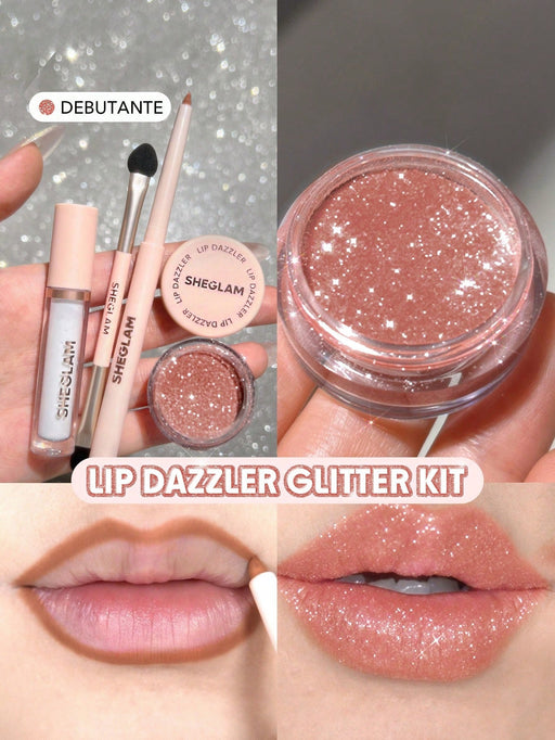 SHEGLAM Lip Dazzler Kit de brillo labia - Debutante, brillo labial de larga duración - Quierox - Tienda Online
