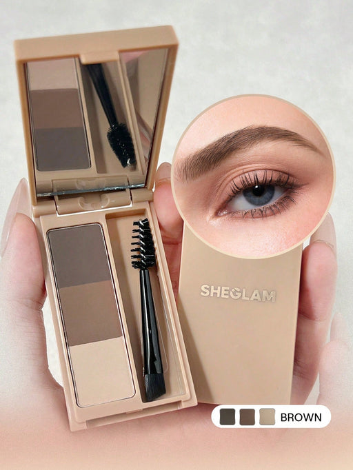 SHEGLAM Puff Paleta para Cejas - Brown Marca Belleza Maquillaje Maquullaje Cosmética - Quierox - Tienda Online