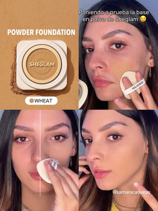 SHEGLAM Skin - Focus Base de maquillaje en polvo de alta cobertura - Quierox - Tienda Online
