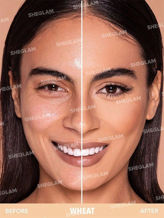 SHEGLAM Skin - Focus Base de maquillaje en polvo de alta cobertura - Quierox - Tienda Online