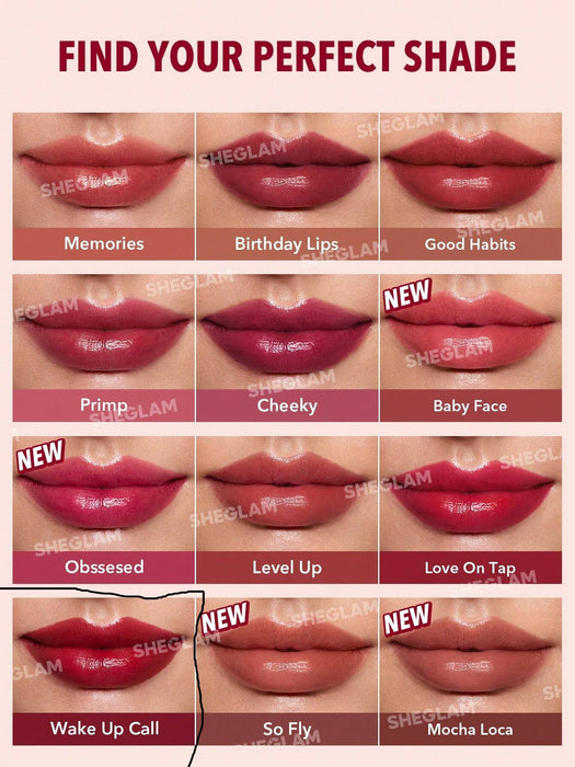 SHEGLAM Take A Hint Lip Tint - Llamada de atención Brillo labial de larga duración - Quierox - Tienda Online