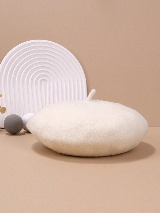 Shein 1 boina unisex de color liso para niños sin banda para el sudor, otoño/invierno - Quierox - Tienda Online