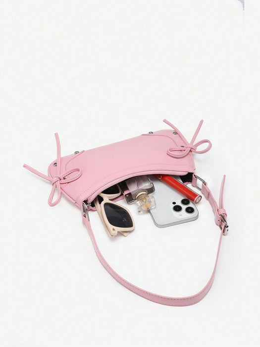 SHEIN 1 Bolso de mano moderno con lazo para mujer - Quierox - Tienda Online