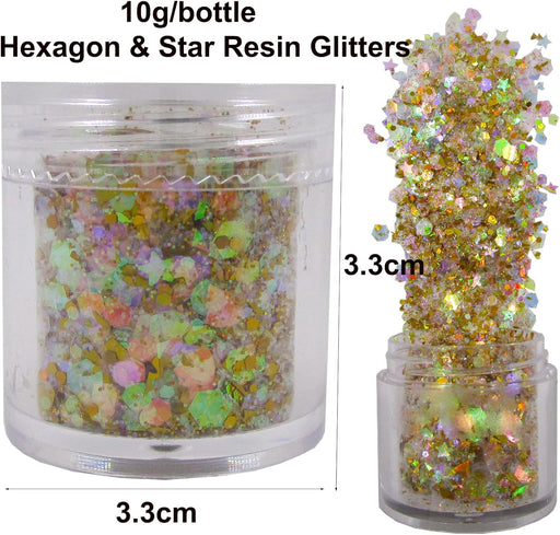 Shein 1 Botella Adornos Sirena Iridiscente Lentejuelas, Relleno de Resina de Epoxy, Brillantes Fragmentos de Glitter Gruesos - Quierox - Tienda Online