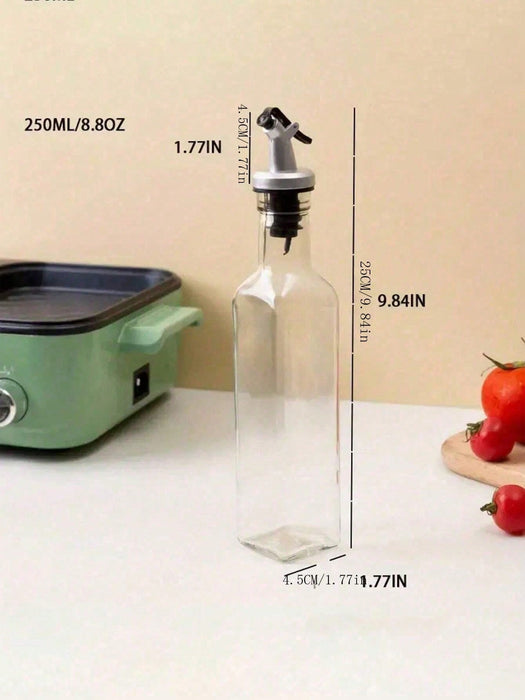 Shein 1 botella de aceite de vidrio a prueba de fugas. Recipiente de cocina resistente a la corrosión con tapa hermética de 250ml - Quierox - Tienda Online