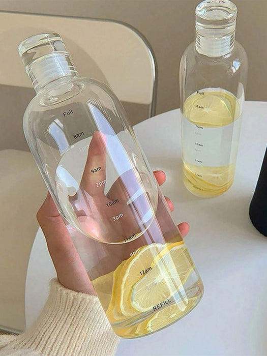 Shein 1 botella de agua de plástico transparente de 750 ml para actividades al aire libre y acampada - Quierox - Tienda Online
