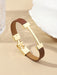 SHEIN 1 brazalete de cuero a la moda, elegante para mujer - Quierox - Tienda Online