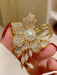 SHEIN 1 broche elegante de lujo con perlas de imitación para mujer, diseño floral - Quierox - Tienda Online
