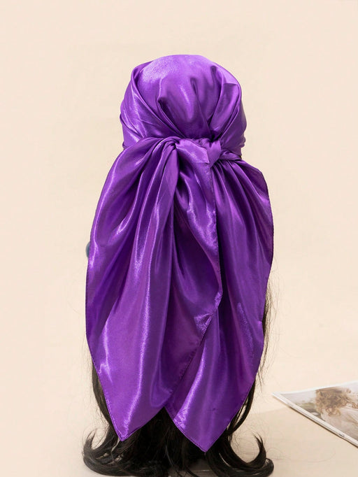 Shein 1 bufanda cuadrada de sarga de color liso de 90 cm, adecuada para uso diario - Quierox - Tienda Online
