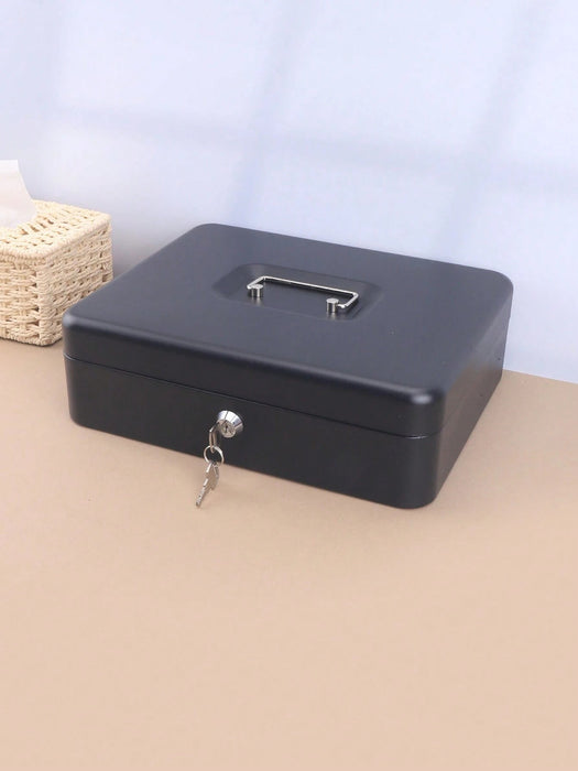Shein 1 caja de efectivo negra mate con cerradura: organizador de dinero - Quierox - Tienda Online