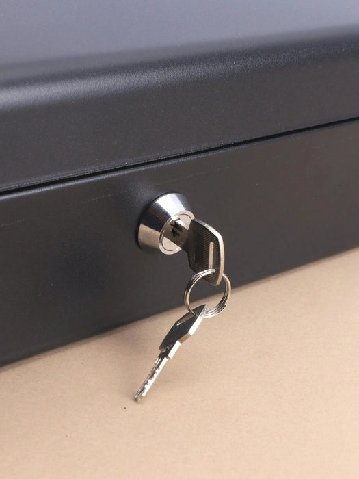 Shein 1 caja de efectivo negra mate con cerradura: organizador de dinero - Quierox - Tienda Online