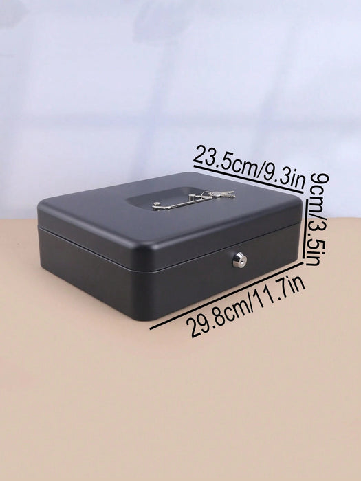 Shein 1 caja de efectivo negra mate con cerradura: organizador de dinero - Quierox - Tienda Online
