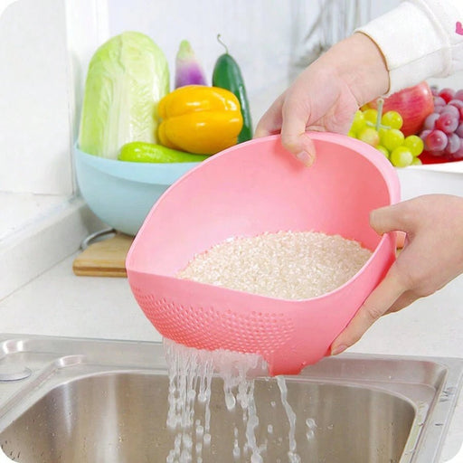 Shein 1 cesta de drenaje multifuncional para lavar arroz y verduras para el hogar - Quierox - Tienda Online