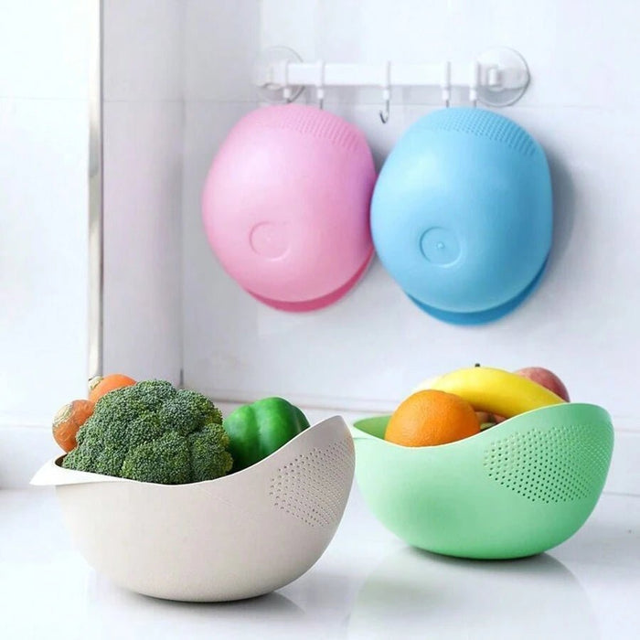 Shein 1 cesta de drenaje multifuncional para lavar arroz y verduras para el hogar - Quierox - Tienda Online