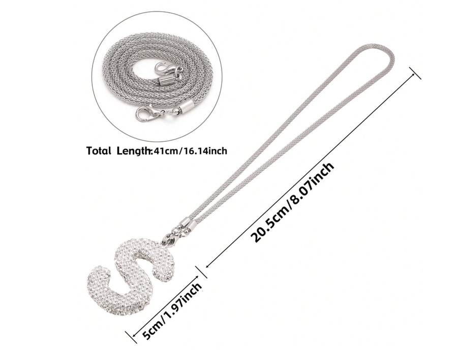 SHEIN 1 colgante con letras de diamantes de imitación para espejo retrovisor - Quierox - Tienda Online