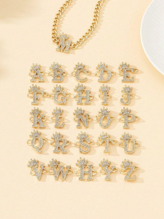 Shein 1 colgante de corona con letras y diamantes de imitación de zinc estilo hip hop para mujer y hombre - Quierox - Tienda Online