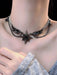 SHEIN 1 collar con colgante de ala de pluma negra y estrella estilo Y2K, gargantilla - Quierox - Tienda Online